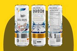 3 cans of Celsius Sparkling Spritz Vibe Cans (Snowball Frost flavor)