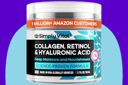 Anti-aging cream on a blue background.