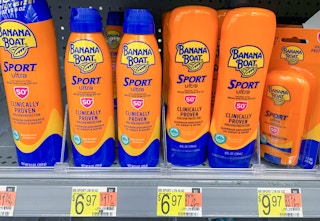 banana boat sunscreen sport ultra products on walmart shelf