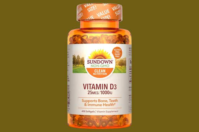Get 400 Sundown Vitamin D3 Supplements for as Low as $7.88 on Amazon   card image