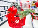 target faux decor sitting in a target cart