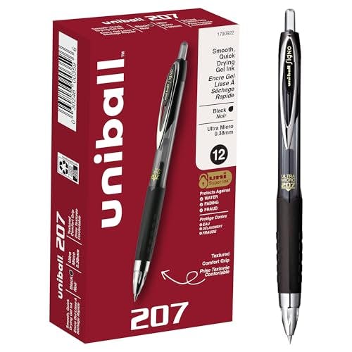 Uni-Ball 207 Gel Pens 12-Pack