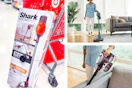 shark rocket pet stick vacuum side by side