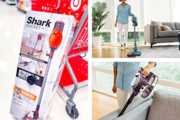 shark rocket pet stick vacuum side by side