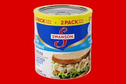 10 Cans of Swanson Chicken Breast, as Low as $19.66 on Amazon card image