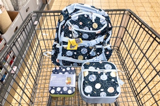 aldi matching backpack lunch bag and bentgo lunch box in cart