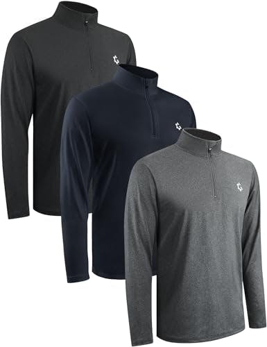 Men's Quarter-Zip Pullovers 3-Pack