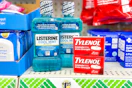 dollar tree listerine and tylenol on store shelf