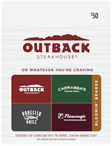 Outback Steakhouse $50 Gift Card