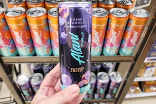 hand holding an alani nu energy drink