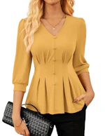 GRACE KARIN Women's Peplum Blouse