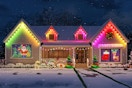 Lifestyle image of the Govee 48-ft Indoor/Outdoor String Lights (used for Christmas decoration to light up house)