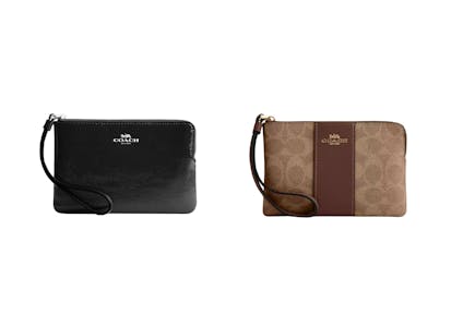 Coach Corner Zip Wristlet