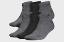 a pack of grey and black socks