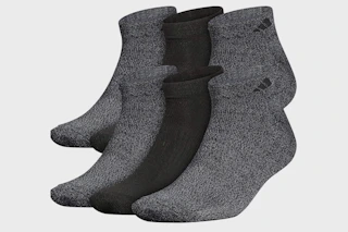 a pack of grey and black socks
