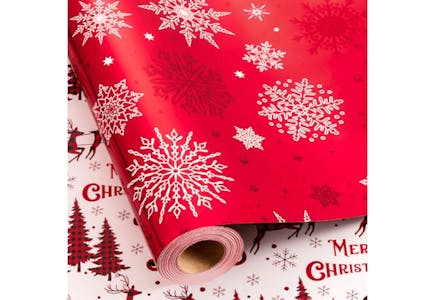 Reversible Christmas Wrapping Paper