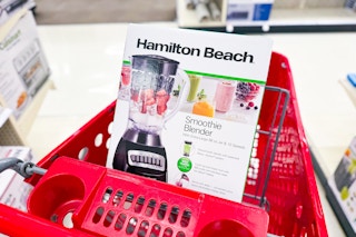hamilton beach smoothie blender sitting in a target cart
