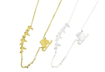 Santa Sleigh Necklace