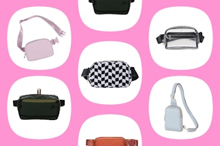 collage of different belt bags