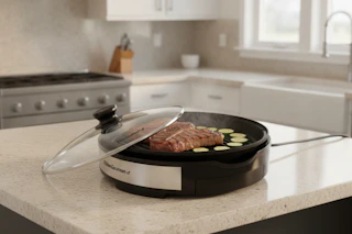 qvc-Elite-Gourmet-Deluxe-Indoor-Grill-with-Lid