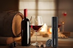 Electric wine opener on table. B08D8XHNXQ