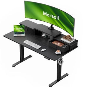 Electric Standing Desk with Drawers