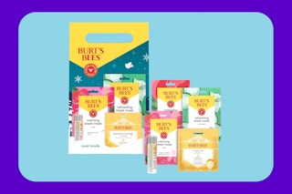 Burt's bees sheet mask gift set on template