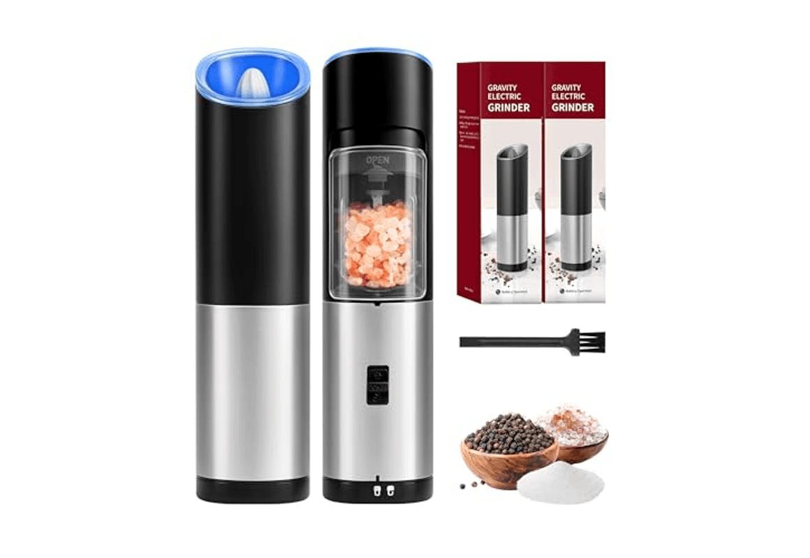 Electric Salt and Pepper Grinder Set