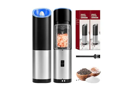 Electric Salt and Pepper Grinder Set