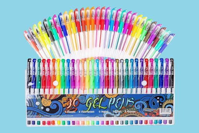 Gel Coloring Pens 30-Pack, as Low as $5.39 on Amazon card image