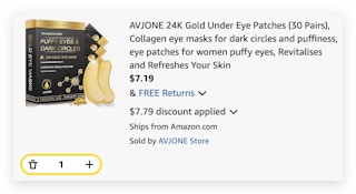 AVJONE 24K Gold Under Eye Patches