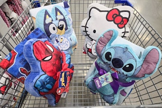 kids character pillow and blanket sets