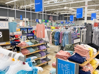 womens clothing area at Walmart