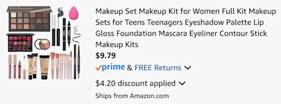 Cart makeup set