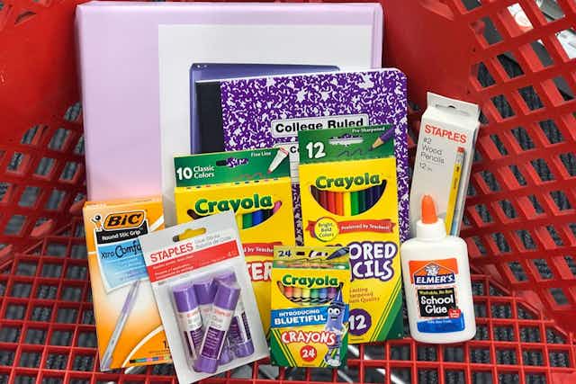 The Best School Supplies Deals at Staples: $0.35 Notebook, $0.99 Pencil Box card image