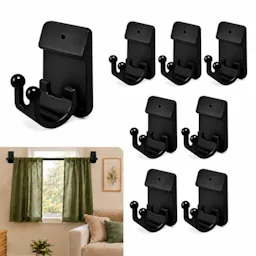 No Drill Curtain Rod Brackets