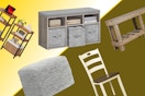 furniture items on a background