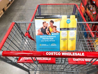 neutrogena sunscreen in a cart
