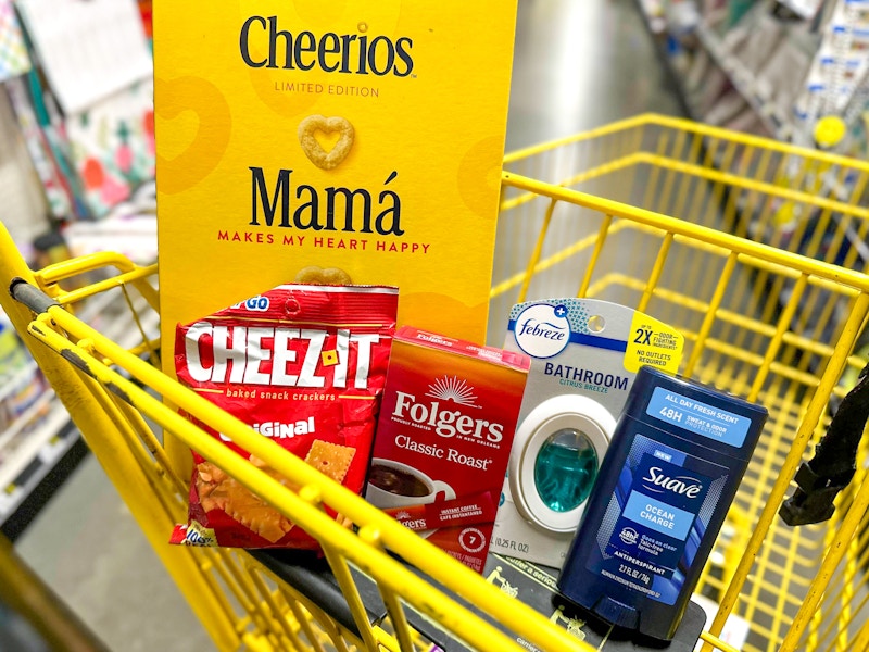 dollar general cheerios, suave, folgers, cheez-it, febreze 2