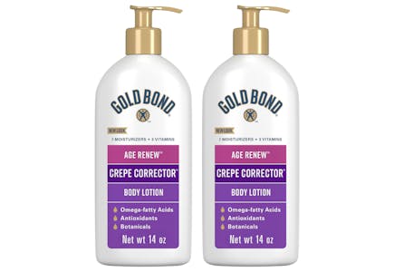 2 Gold Bond Crepe Corrector Lotions