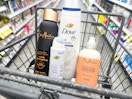 dove and sheamoisture products in a shopping cart