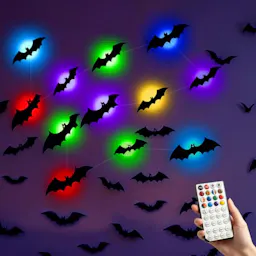 Halloween Bat Decor w/ LED Lights