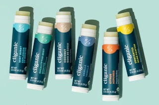 The different flavors of Cliganic Organic Lip Balm Set