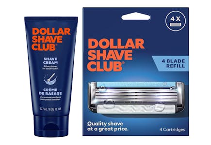 Shave Cream + 4 Razor Refills