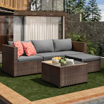 Wicker Patio Conversation Set