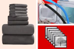 towel set, dryer vent cleaner & picture frame set