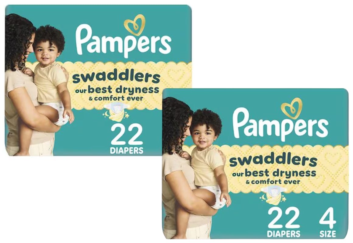 2 Pampers Swaddlers Diapers Packs