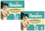 2 Pampers Swaddlers Diapers Packs