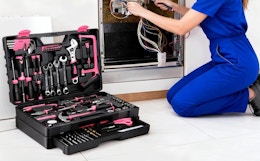 a person using a tool kit to repair wires