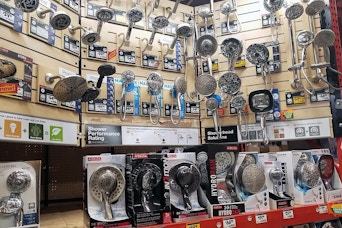 home depot shower head area